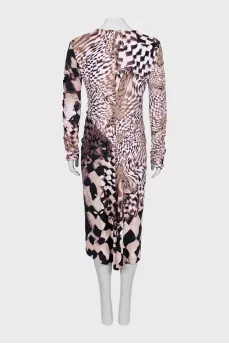V-neck draped dress