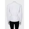 White jacket with accent shoulders