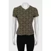 Crop T-shirt in signature print