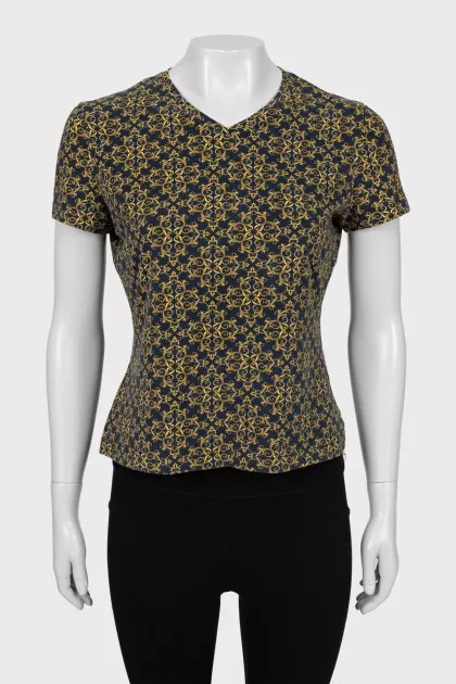 Crop T-shirt in signature print