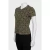 Crop T-shirt in signature print