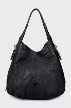 Snake skin hobo bag