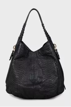 Snake skin hobo bag