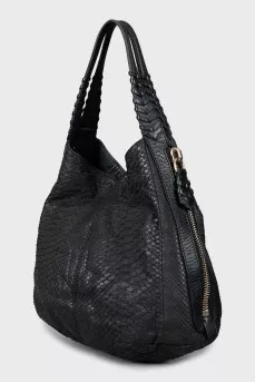 Snake skin hobo bag