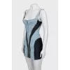Bodycon mini dress with raised seams