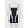 Bodycon mini dress with raised seams