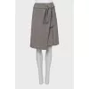 Asymmetrical wool skirt