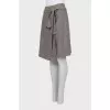 Asymmetrical wool skirt