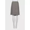 Asymmetrical wool skirt
