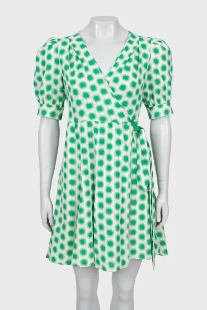 Printed wrap dress
