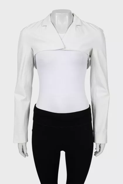 White cropped jacket