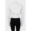 White cropped jacket