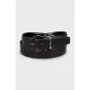 Men's leather belt with embossing