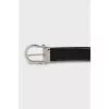 Men's leather belt with embossing