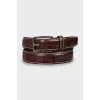 Men's brown leather belt