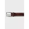 Men's brown leather belt