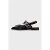 Faux Leather Slingbacks with Buckles