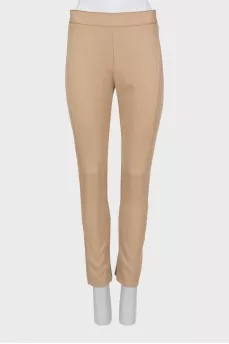 Wool trousers with raised seams