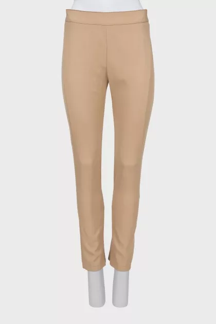 Wool trousers with raised seams