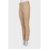 Wool trousers with raised seams