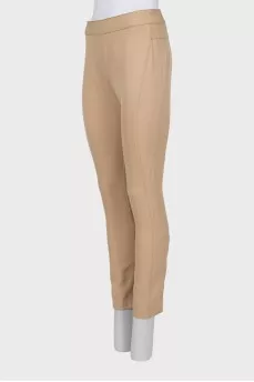 Wool trousers with raised seams