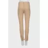 Wool trousers with raised seams