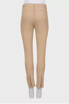 Wool trousers with raised seams