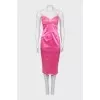 Bodycon dress with lace and tag
