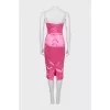 Bodycon dress with lace and tag