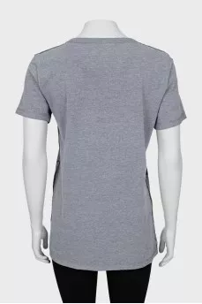 T-shirt with seams and print