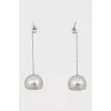 White gold drop earrings
