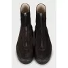 Chunky suede boots