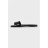 Flip-flops with embossed leather