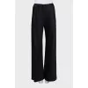 Silk trousers with elastic band and tag