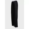 Silk trousers with elastic band and tag