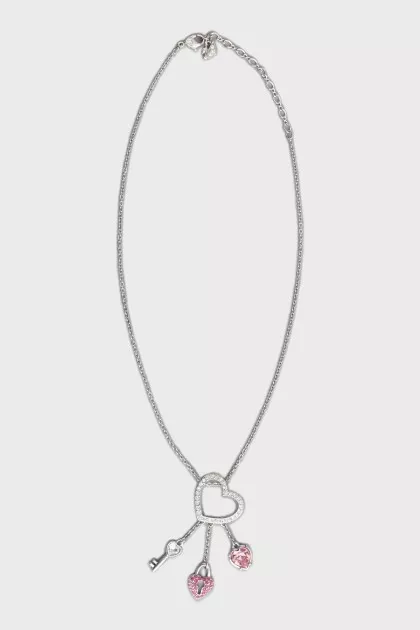 Silver pendant in the shape of a heart