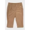 Beige denim breeches