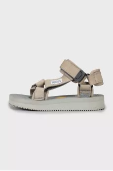 Velcro suede sandals