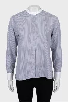 Striped shirt long at the back