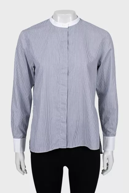 Striped shirt long at the back