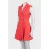 Fitted dress with gold buttons