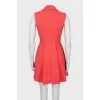 Fitted dress with gold buttons