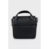 Leather crossbody bag with fringes