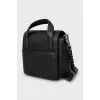 Leather crossbody bag with fringes