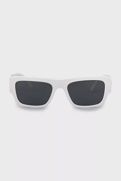 White rectangular sunglasses