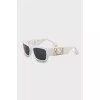 White rectangular sunglasses