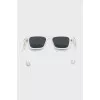 White rectangular sunglasses