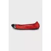 Suede ballerinas with patent toe