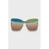 Sunglasses mask with gold logo
