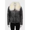 Silk jacket decorated with fur
